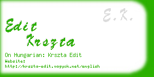 edit krszta business card